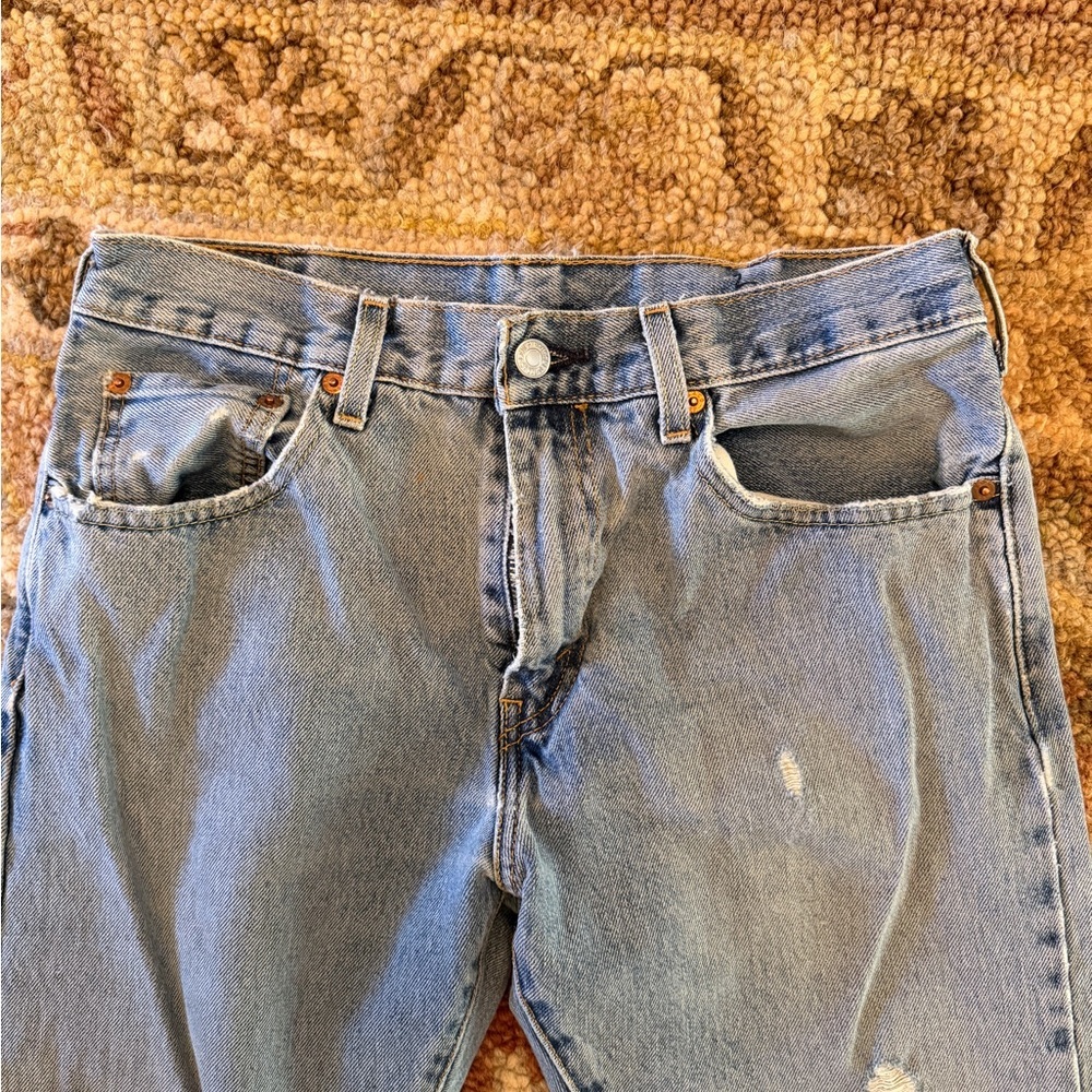 Vintage Levi’s Distressed Straight-Leg Jeans - Picture 6 of 13